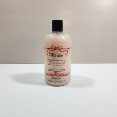 Philosophy Frosted Snow Flakes 3 In 1 Shampoo Shower Gel & Bubble Bath 16 oz NEW
