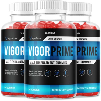 (3 Pack) Vigor Prime Gummies for Men   VigorPrime Male Gummy All-Natural ...