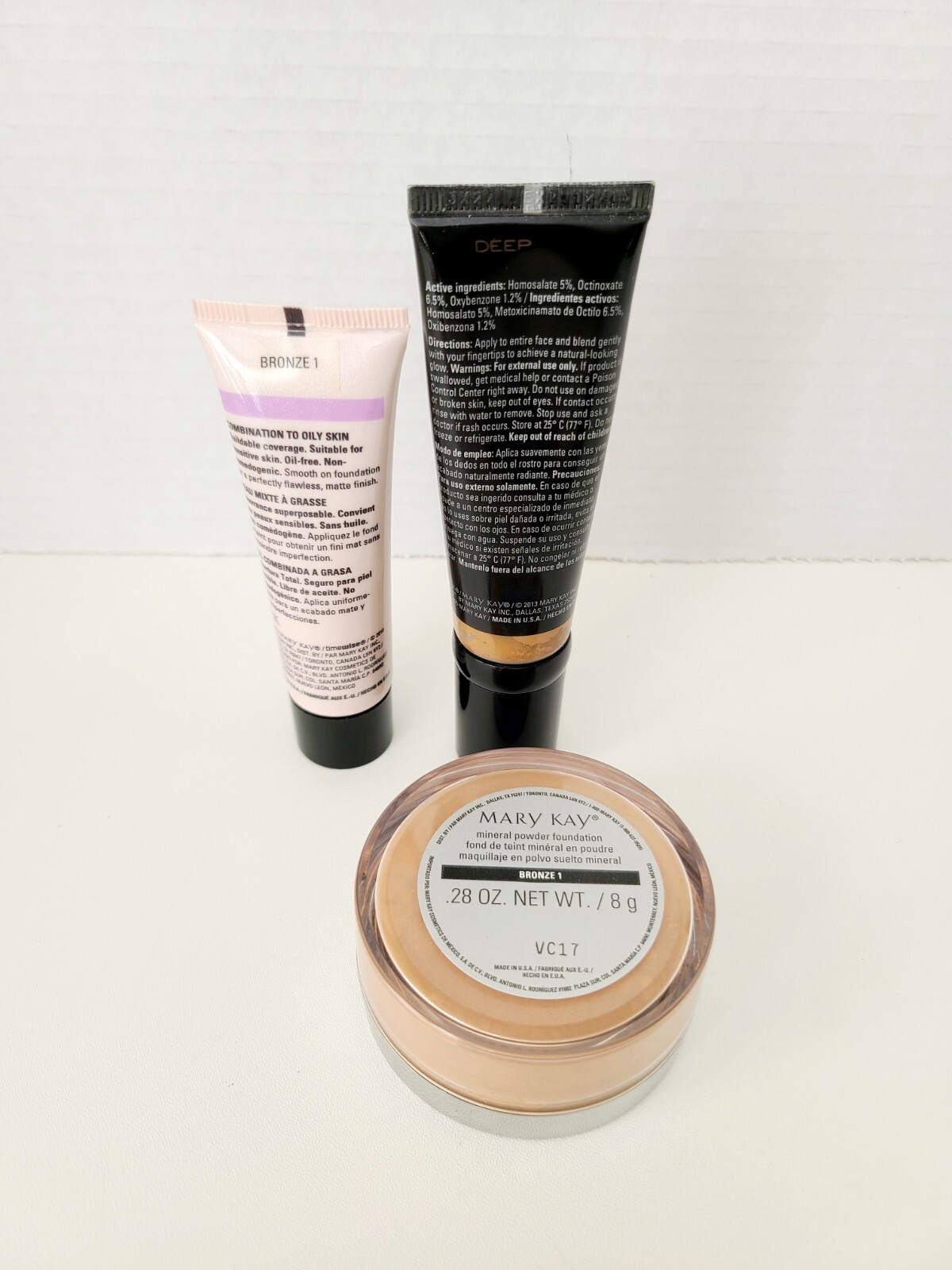 MARY KAY CC Cream Deep, Timewise Foundation & Mineralize Loose Powder Bronze 1