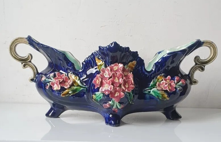 Nuisette Marjolaine 'Jardin' En Soie Dentelle Bleu Cobalt - Taille 48, Neuve Avec étiquette
