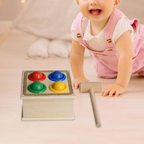 Holz Stampfbank Montessori Spielzeug für 3 4 5 6 Party Spiele Zubehör Geschenke - Bild 1 von 11
