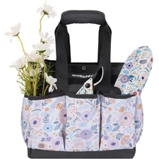 WORKPRO Garden Tool Bag 9 Pockets Gardening Bag Heavy Duty Oxford Garden Tote
