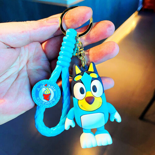 Hot Bluey Keyring Bag Charm Keychain Cartoon Kids Gift Toy Bag Pendant Key Ring - Photo 16/23