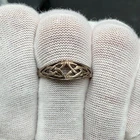 Vintage Sterling Silver Celtic Knot Ring Filigree Irish Band Women's Size 8