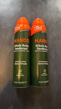 LOT OF 2 MANDO Aluminum-Free Whole Body Deodorant Spray CLOVER WOODS 3.6 oz