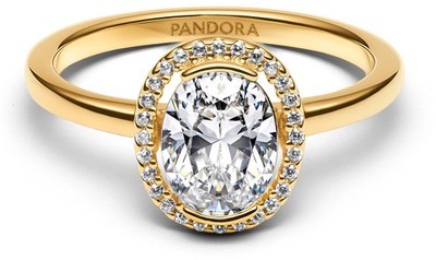 Pandora Oval Sparkling Radiance Ring 163802C01 Ladies Ring