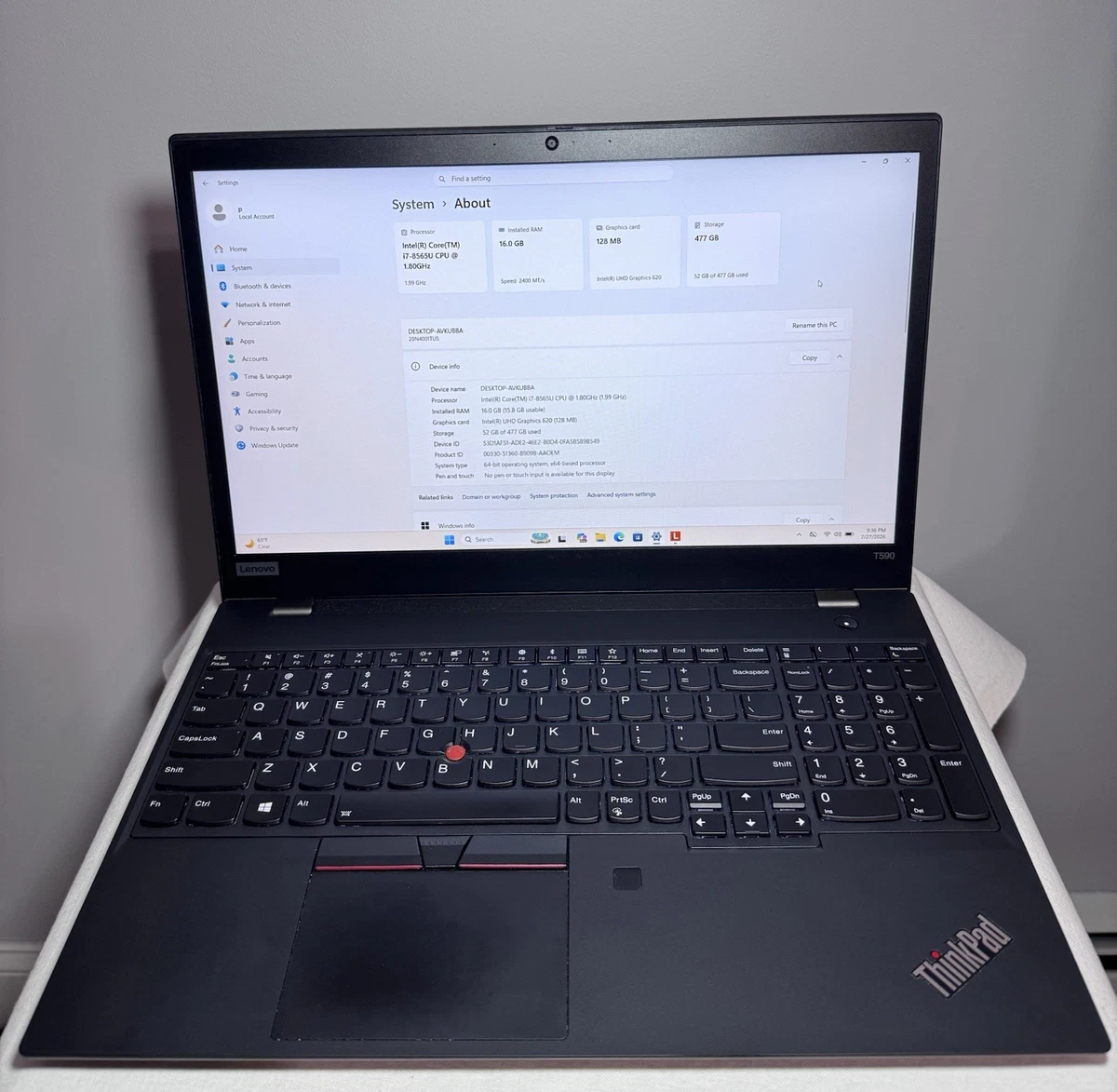 Windowsノート本体 Lenovo i7-8550U 8GB SSD1TB Lenovo Intel Core i7 8th Gen. PC Laptops & Netbooks 512 GB SSD