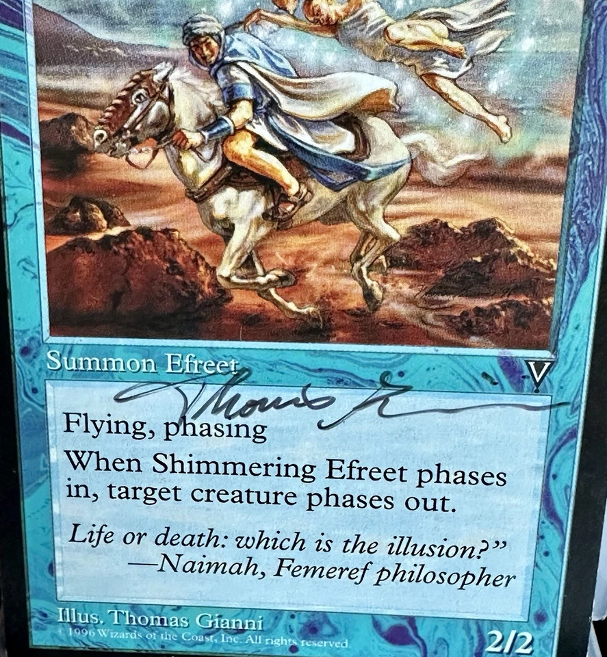 RARE - Shimmering Efreet - SIGNED ARTIST PROOF - Visions - MTG - Thomas Gianni - Image 2 of 4