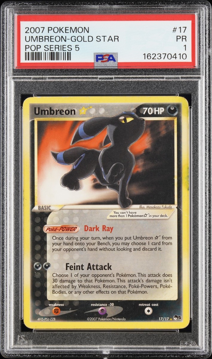 gold star umbreon pokemon card This attacks damage isnt affected by Weakness Umbreon Star 017 - Holofoil