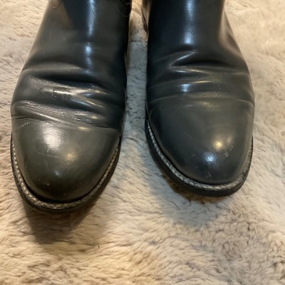 Tony Lama Roper Boots Size 8.5 Gray Round Toe Pull On 