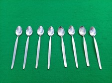 Vintage Stainless Steel Dessert Spoons x 8 Long Handle Tea Spoonn