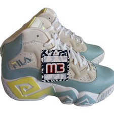 Fila MB 1BM01866 Mens Egret Grey Mist Aurora Leather Basketball Shoes Size 7