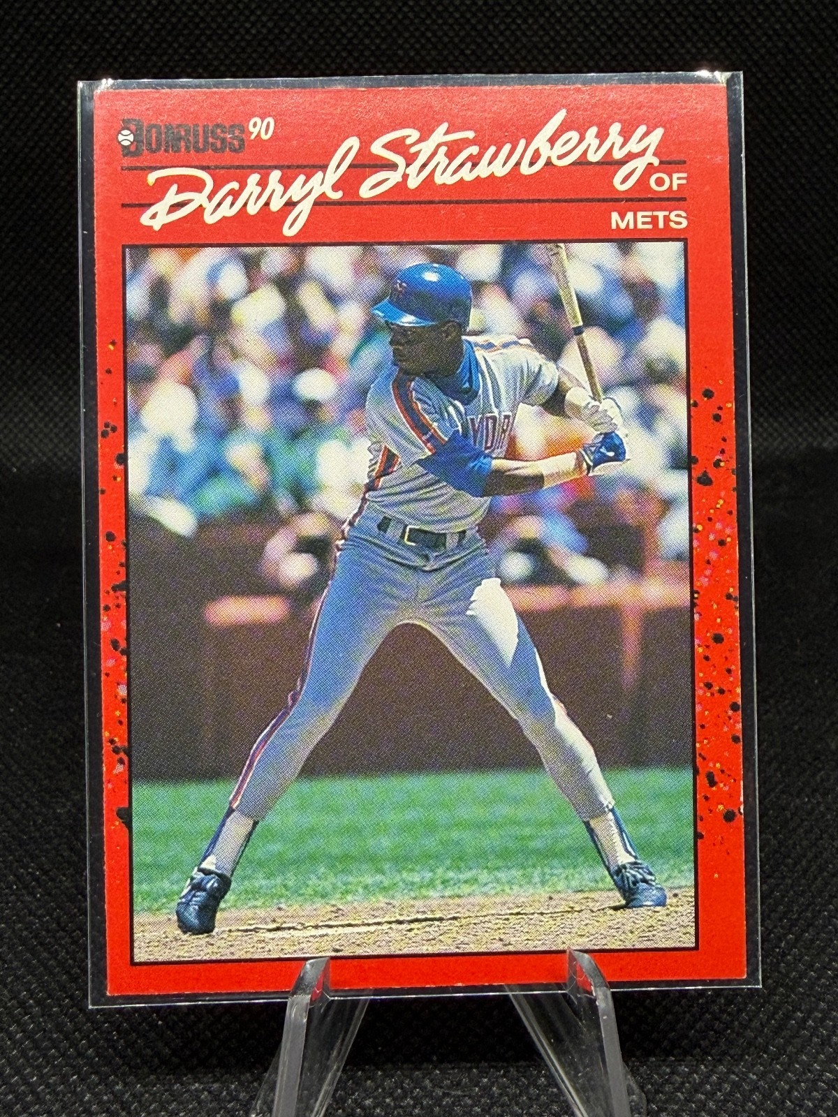 Darryl Strawberry #235 Baseball Cards 1990 Donruss Aqueous Test trading card — raw and PSA graded price guide