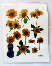 PLANCHE STICKERS BRILLANT - THEME FLEURS - NEUF SOUS BLISTER - LXSTI163