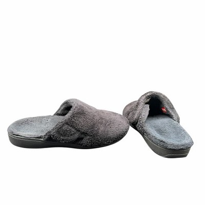 Vionic Gemma Black Plush Orthotic Slippers US 7 EU 38