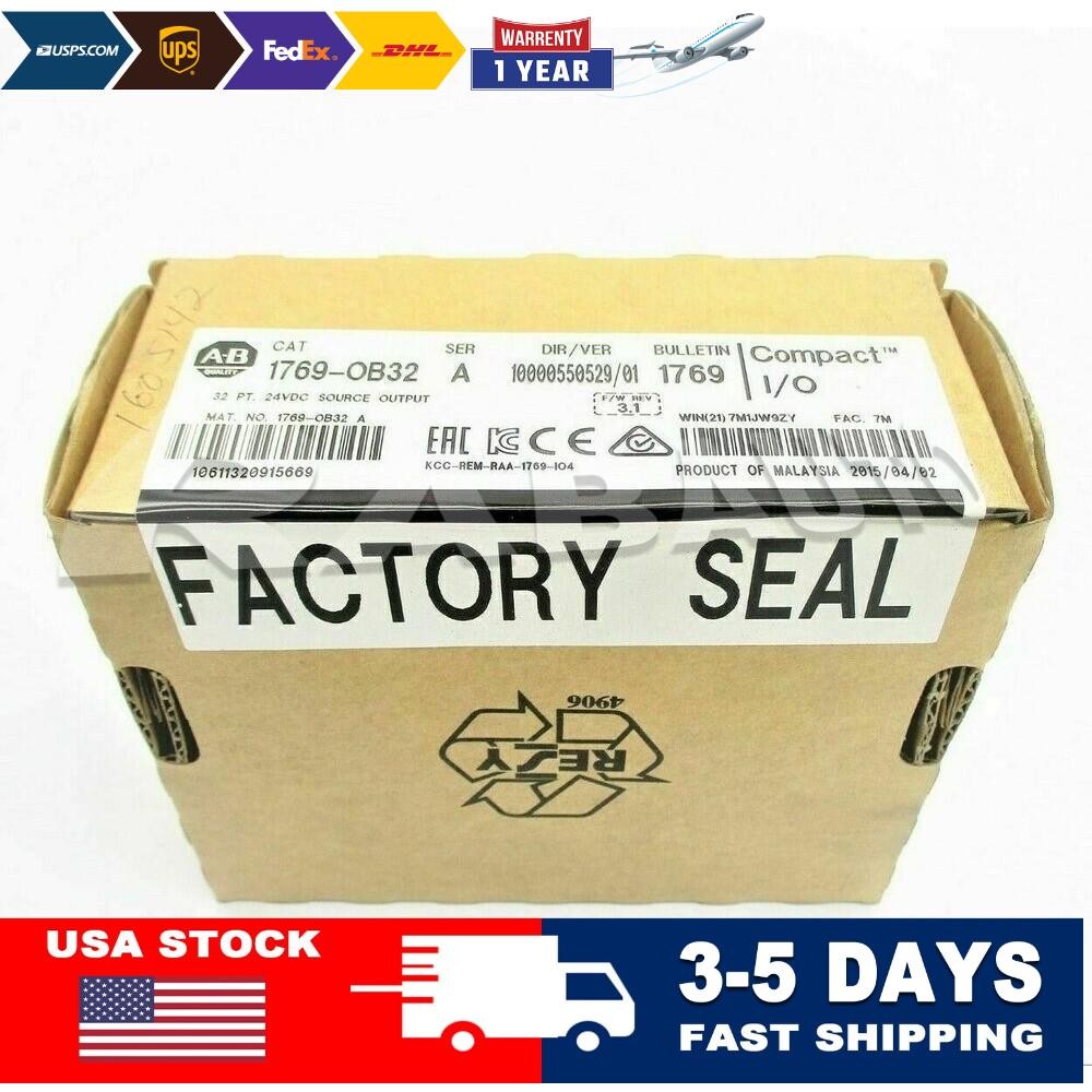 New Factory Sealed AB 1769-OB32 CompactLogix 32 Pt 24VDC D/O Module US Free Tax
