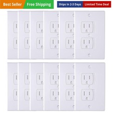 Childproof Electric Outlet Covers - Self-Closing Plugs for Baby Safety, 12 Pack