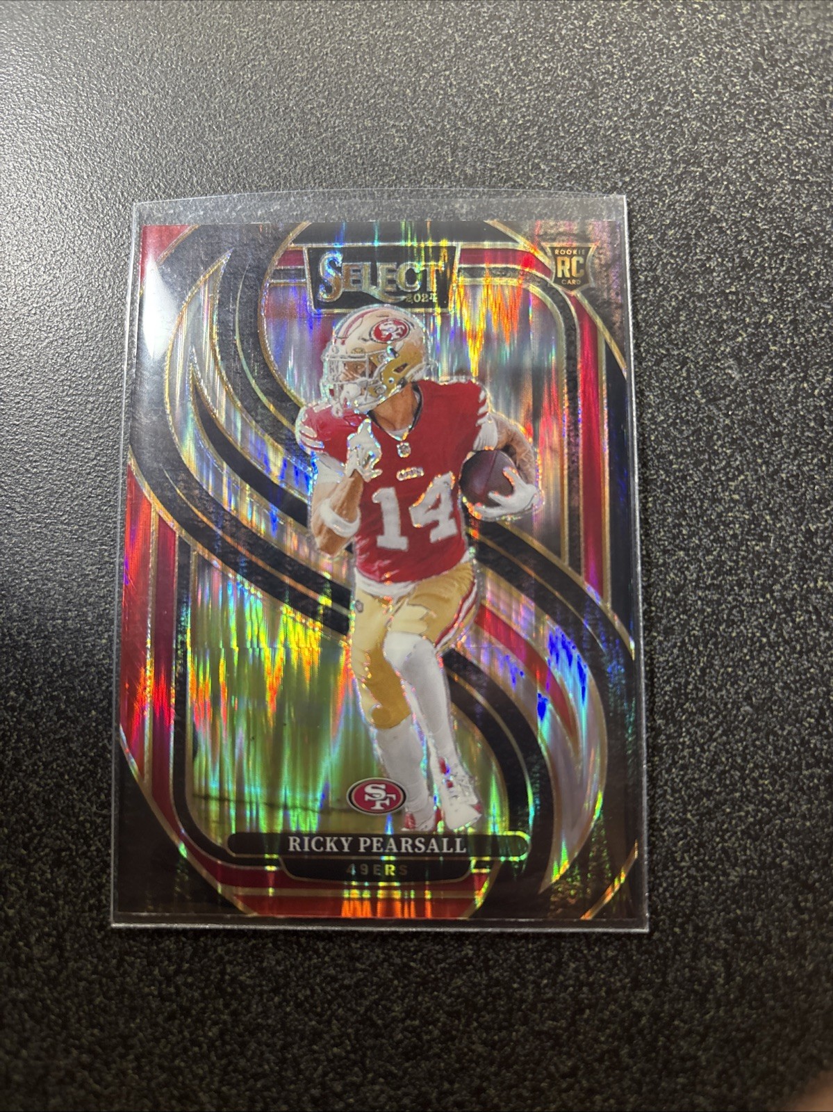 2024 Panini Select - Premier Level Ricky Pearsall #173 Black & Red Shock (RC)