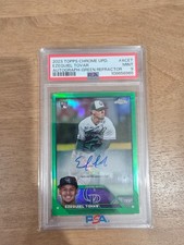 2023 Topps Chrome Update- Ezequiel Tovar Rookie Auto Green Refractor /99 PSA 9