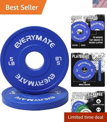 Change Weight Plates 1.25LB 2.5LB 5LB Set Fractional Plate Olympic Bumper Pla...