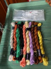 Perlgarn glänzend Stickgarn  100% BW Konvolut verschiedene Sorten