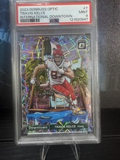 2023 Panini Donruss Optic - International Downtown Travis Kelce #7 PSA 9