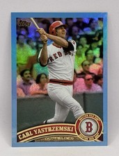 Carl Yastrzemski 2021 Topps Archives 2011 Topps Blue Foil /25  #243 HOF Red Sox