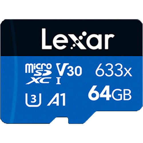 Lexar 64GB Memory Card High-Performance 633x microSDHC/microSDXC UHS-I - Picture 3 of 4