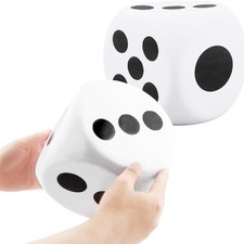 Cotiny 2 Pieces 6 Inches Large Foam Dice Set Giant Foam Dice Soft Dot Dice To...