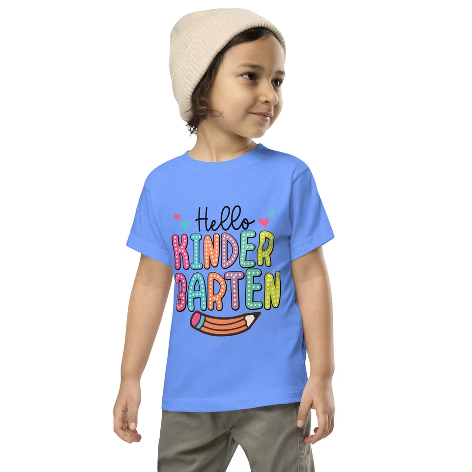 Hello детский сад футболка, первый день школы рубашка, обратно в школу футболка - Изображение 2 из 4