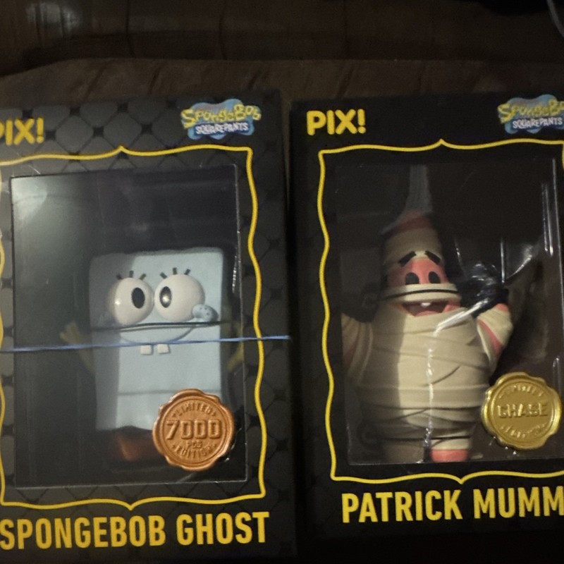 Thrilljoy PIX! SpongeBob Ghost & Patrick Mummy 2-Pack Vinyl Chase LE 7000