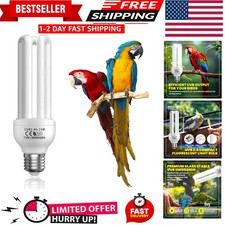 UVB Bulb 23W Compact Fluorescent E26 Base 2.4 Lamp for Birds Reptiles Cage