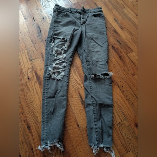 American Eagle Outfitters Gray Next Level Stretch Jeans