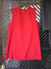 Shein Womens Size large Red Scalloped Shift Sleeveless Dress