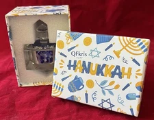 Qfkris Crystal Dreidel Paperweight Hebrew Letters Glass Figurines Collectible