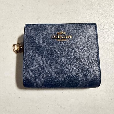 COACH IMDEI SNAP WALLET IN SIGNATURE CANVAS DENIM | eBay