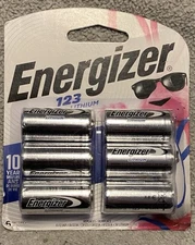 6 NEW Energizer Cr123a Batteries Lithium 3v Battery FACTORY SEALED Exp 2034