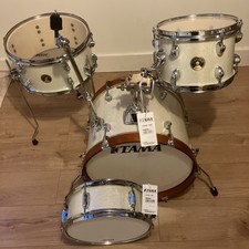 TAMA CLUB JAM  KIT IN VINTAGE WHITE SPARKLE FINISH. LIMITED EDITION. IMMACULATE