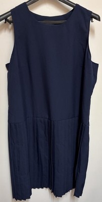 Vintage Y2K Matthew & David For B.L Navy Blue Pleated Dress Women Plus Size 18W