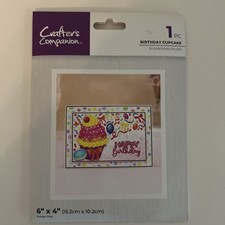 Crafters Companion 3D Embossing Folder Birthday Cupcake Card Making
