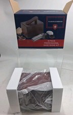 New Saddlebred 9 Pcs Professional Shoe Shine Wood Box Kit Belk Exclusive Look