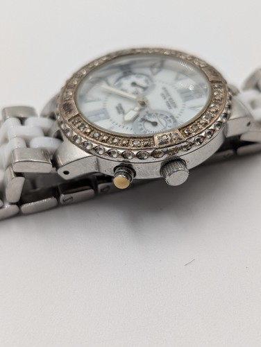 Anne Klein Diamond Women's Watch 12/1641 706S Stainless Steel/Ceramic - Untested - Picture 11 of 16