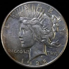 key Date  1928 $1 Peace Silver Dollar Coin~~ABOUT UNCIRCULATED #P4