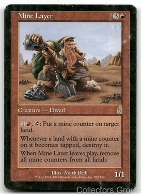 MINE LAYER 205 RARE ODYSSEY MAGIC: THE GATHERING HEAVILY PLAYED