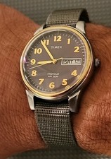 Men's Timex Weekender Day Date Indiglo Quartz Watch! New Battery & Maratac Band!
