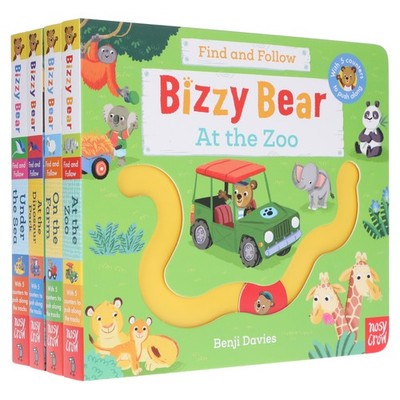 Bizzy Bear: Find and Follow Series by Benji Davies 4 Books Set - Board Book