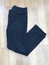 COTTON TRADERS Mens Black Regular Stretch Straight Leg Jeans Size 42/32