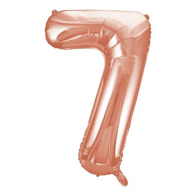 Unique Rose Gold Number 7 Shaped Foil Balloons 34 Premium Quality Party large
