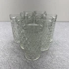 Vintage Anchor Hocking Quilted Diamond Tumblers Iced Tea Glass 5 1/4” Set Of 10