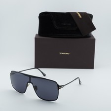 New Tom Ford FT1173 01A Shiny Black/Smoke 69-02-140 Sunglasses